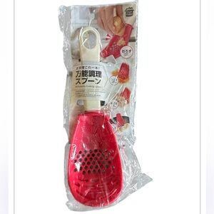 All Purpose Cooking Spoon in Red and White